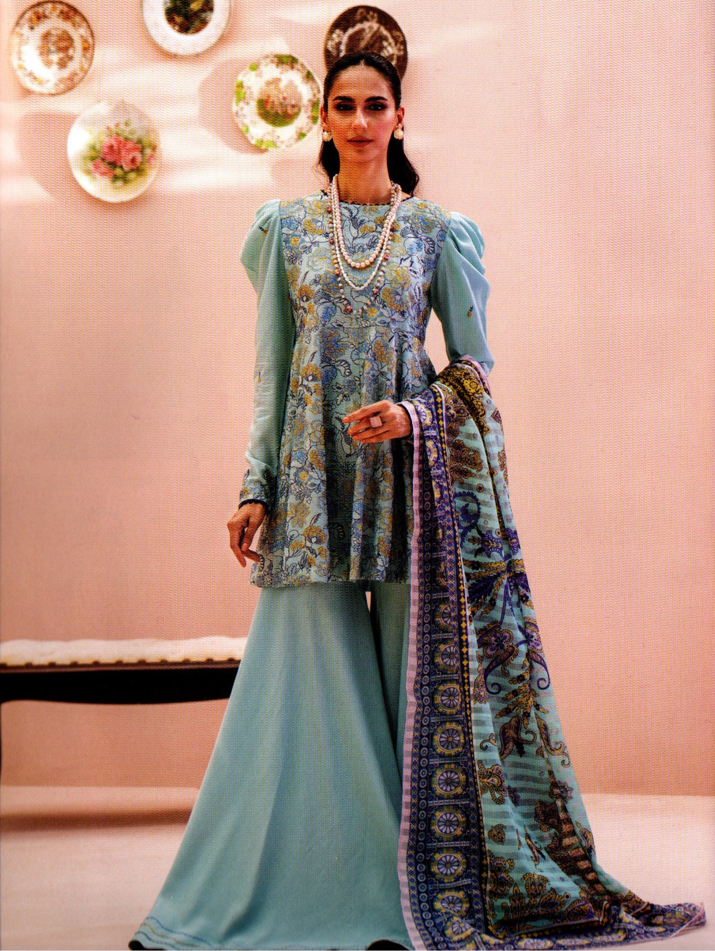 Gull Jee Luxury Karandi Heavy Embroidered 3 piece Unstitched