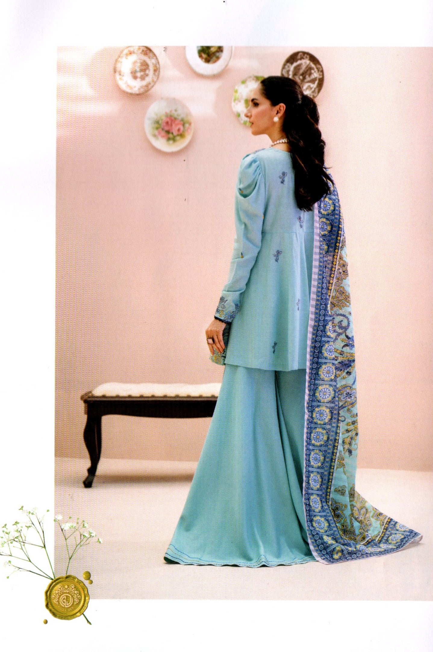 Gull Jee Luxury Karandi Heavy Embroidered 3 piece Unstitched