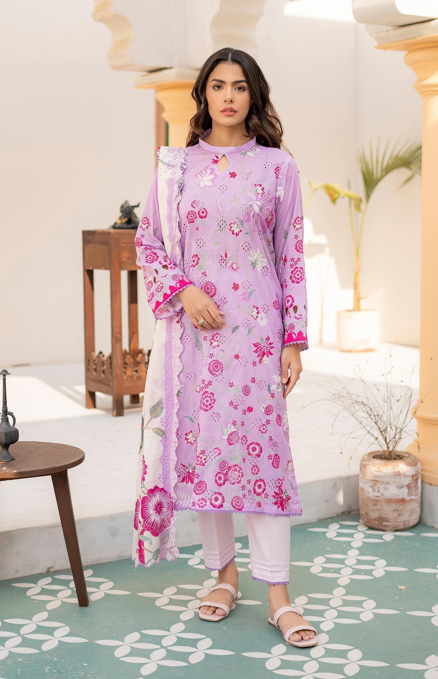 Gull Jee Premium Embroidered | Unstitched 3-piece Lawn