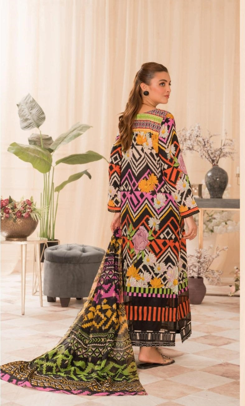Gull Jee Unstitched 3 piece Lawn Floral Prints