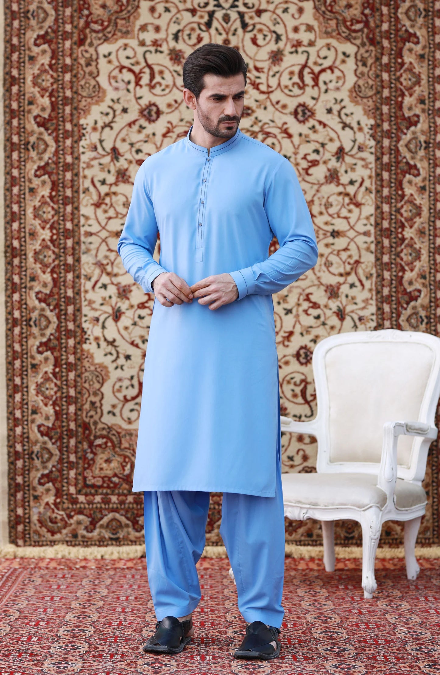 Furjan Mens Unstitched Wash n Wear Shalwar Kameez